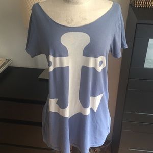 Wildfox oversized tee with anchor print